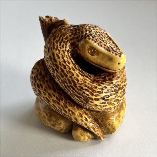 Netsuke artisanal serpent - netsuke,