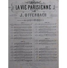 OFFENBACH Jacques La Vie Parisienne No 12 Chant Piano 1866