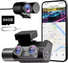DashCam HAUT DE GAMME, 3xCam,Sensor,GPS, écran 3",64Go, Frvesroe V1