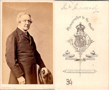 King, Bath, William Charles Macready, acteur de théâtre anglais Vintage CDV albu