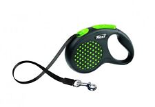 FLEXI LAISSE ENROULEUR FLEXI DESIGN M/L SANGLE VERTE 5M 50KG MAX