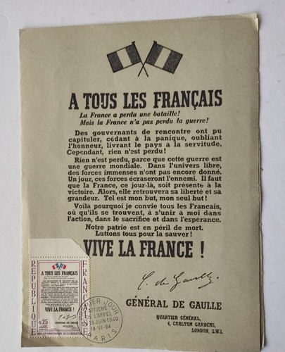 France appel 18 juin 1940 - france,
