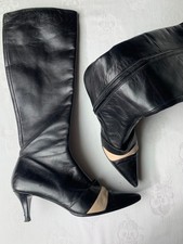 Bottes CHANEL noires et beige (sample = "échantillon") - taille 37 - vintage