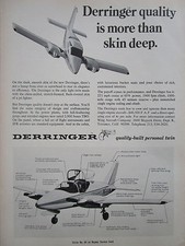 1/1969 PUB DERRINGER LIGHT TWIN AIRCRAFT AVION FLUGZEUG ORIGINAL AD