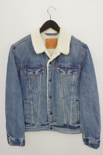 Veste jean biker bleue - en,