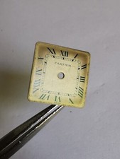 CARTIER - CADRAN MONTRE SANTOS GLABEE PETIT MODELE-CHIFFRES BLEUS-PIETAGE OK