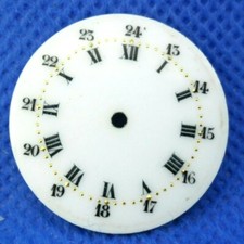 VINTAGE Cadran montre émaillé enamelled watch dial emailliertes Zifferblatt 24 H