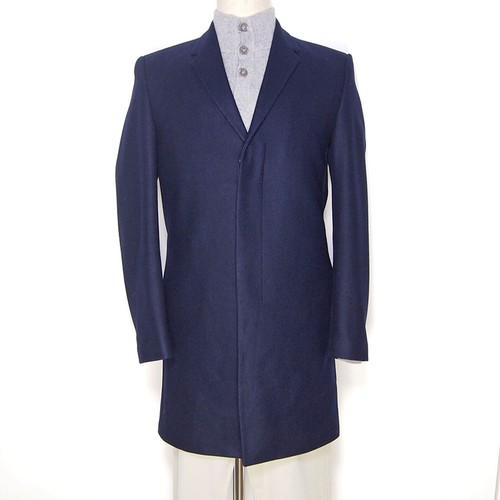 Manteau cos bleu laine - bleu,