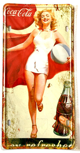 Plaque coca cola metal fer - plaque, en