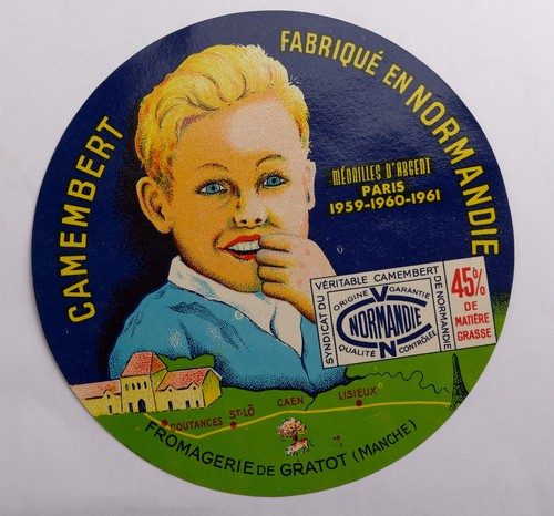 Etiquette ancienne camembert