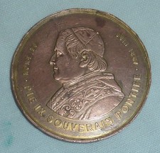 ANCIENNE Médaille pélerinage de PIBRAC Toulouse pape PIE IX 1867 Ste GERMAINE