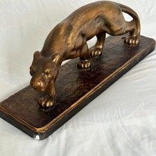 Statue Jaguar vintage en
