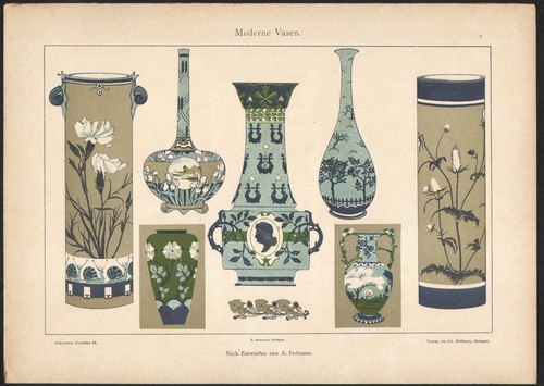 1900 lithographie décoration - lithographie,