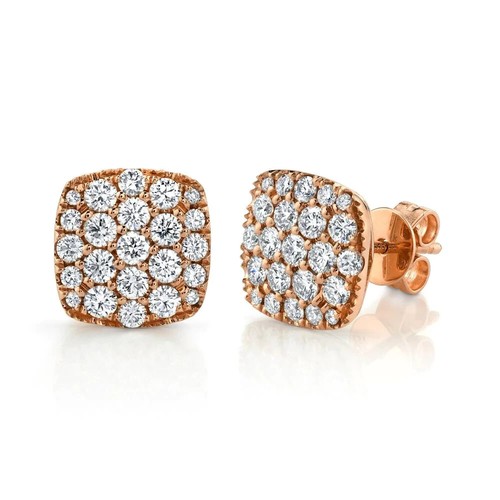 14k rose diamants pavé - or,