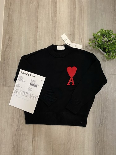 Ami pull homme maille noir - pull, col