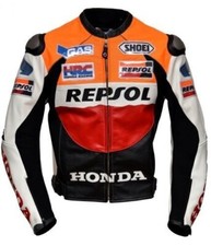 VESTE EN CUIR MOTO HOMME HONDA REPSOL VESTE MOTO RIDER RACING JACKET