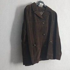 Veste femme ; taille  46/48 ; croûte de cuir de porc ; marque : Claire Neuville