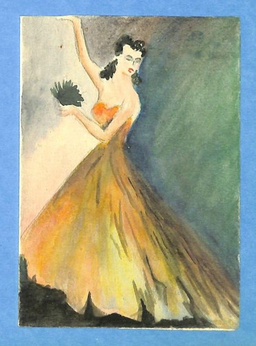Aquarelle une danseuse - /,