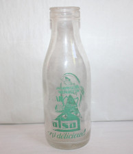 Bouteille de lait verre publicitaire Alsa