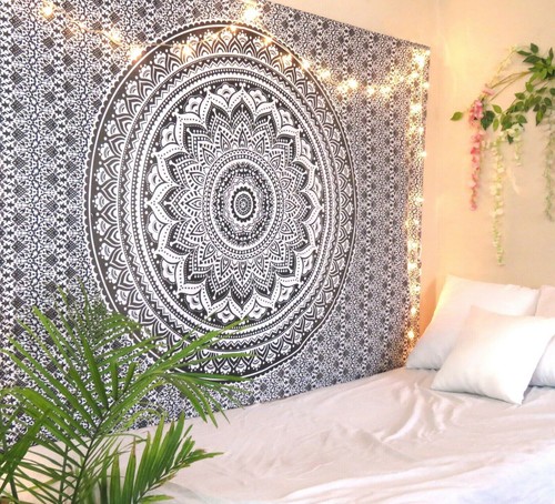 Couvre lit hippie mural indien - mural,