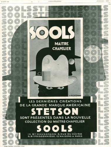 Publicité ancienne chapeau
