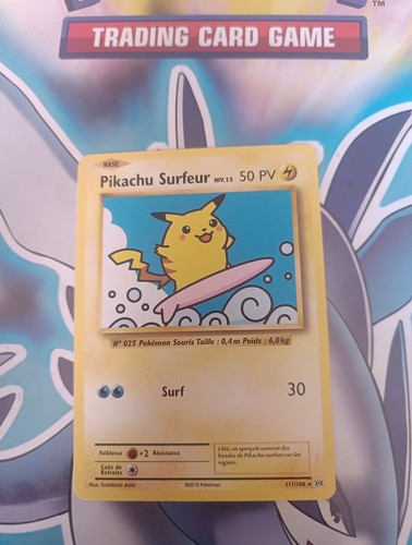 Carte pokémon pikachu surfeur - pokémon,