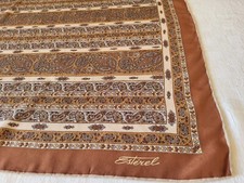 N08 Esterel foulard carré en soie 79x73cm Vintage 70 Esterel silk square scarf