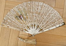 Eventail Ancien Dentelle et
