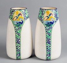 Rare paire de grands vases