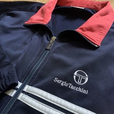 Vintage Sergio Tacchini Tracksuit Jacket Size L Veste de Sport 1980's Excellent