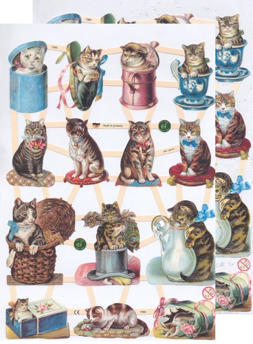 Chromo découpis chat 7360 - découpis,