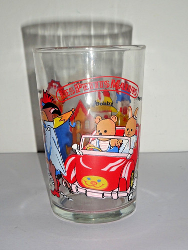 Verre moutarde vintage - verre,