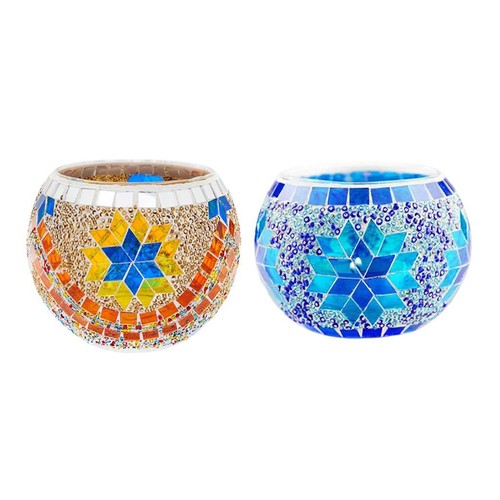 Mosaïque verre bougeoir - mosaïque,