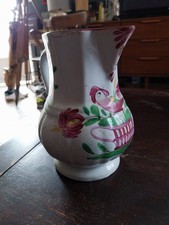 FAIENCE ANCIENNE LUNEVILLE PICHET AU COQ KELLER & GUERIN XIXeS ACCIDENTE AU BEC