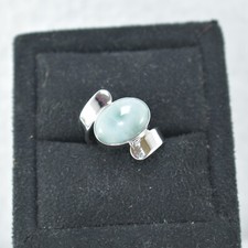 Bague Larimar naturelle, bague