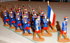 QUIRALU - Lot de 16 Soldats Infanterie 1914 en Képi - Edition 1936-38