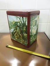 Grande boîte à thé ancienne Métal Tole Fer Pub Publicitaire Métallique Magasin 