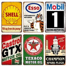 Lot de 6 plaques rétro en