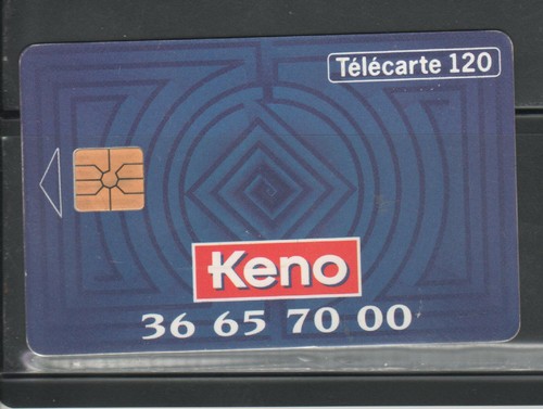Télécarte 120 keno - tÉlÉcarte,