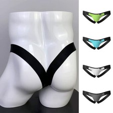 Men Sexy Thong Jockstrap Panties Bas-Rise Underwear Underpants G- /