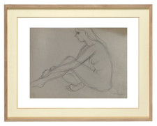 Très Beau Dessin Marca Nu Féminin Nude  Ecole de Paris 1960 (93)
