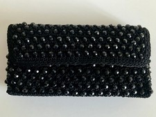 Pochette soir perles facetee