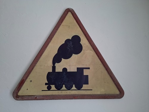Rare plaque sncf triangle