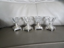 4 Salerons XIX ème cristal