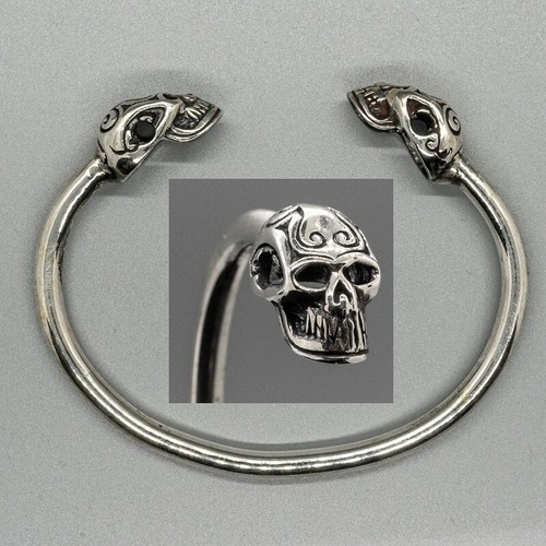 Crâne torque 925 argent - crâne,