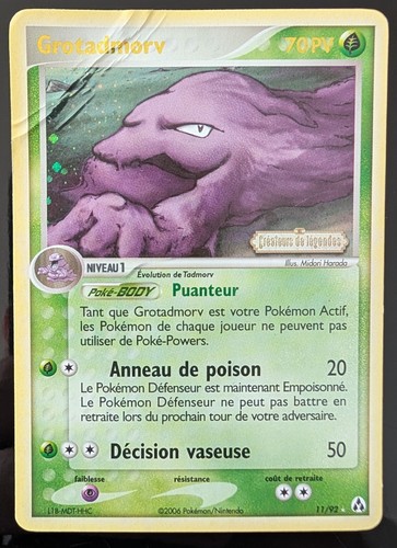 Carte pokemon grotadmorv 92 - carte, 11/92