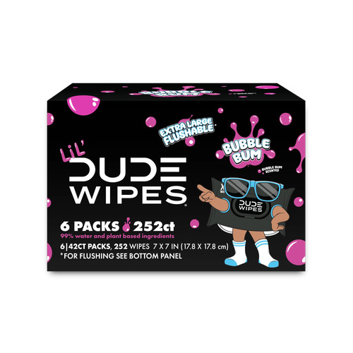 Lil dude flushable wipes - lil',