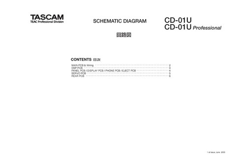 Service schéma pour - schéma, tascam