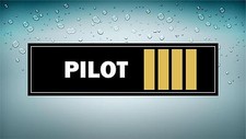 Autocollant sticker voiture avion aeroport pilote pilot epaulette