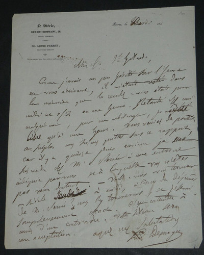 Louis desnoyer lettre - louis,